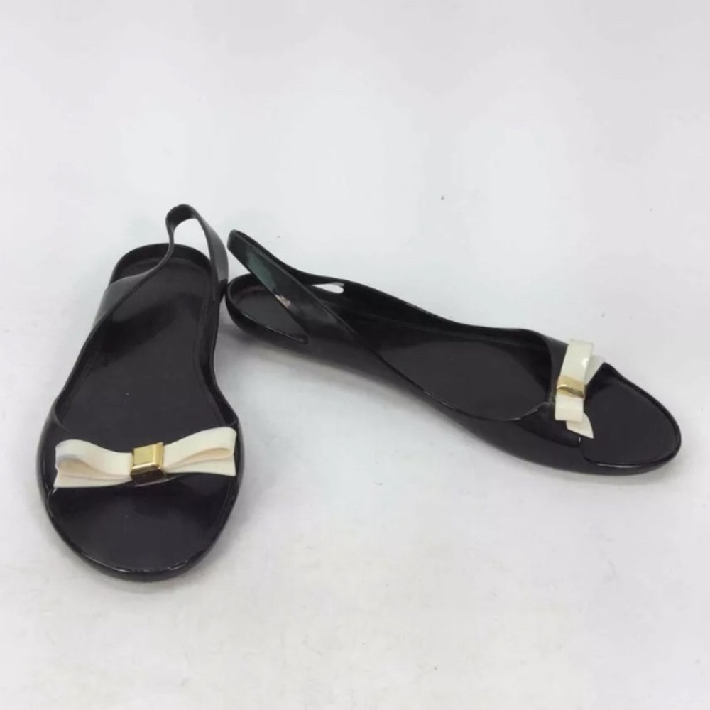 Kate Spade New York BW Goldtone Accent Jelly Shoes